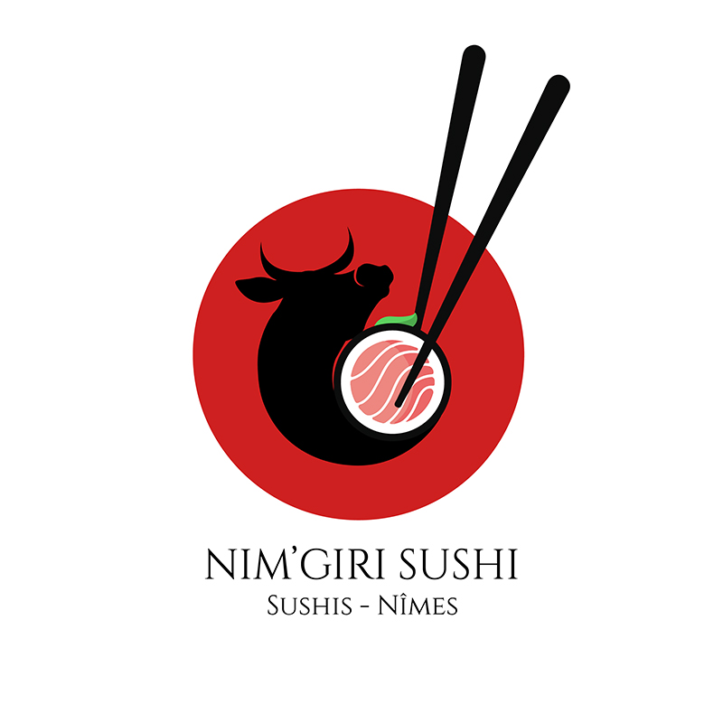 création logo sushis à nimes